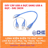 DÂY CÁP USB A ĐỰC SANG USB A ĐỰC - DÀI 30CM