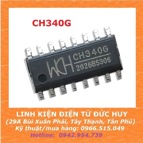IC Giao Tiếp cổng USB CH340G - SOP-16 -SMD