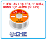 CHÌ HÀN, THIẾC HÀN LOẠI TỐT, DỄ CHẢY, BÓNG ĐẸP - 0.8MM (LƯỢNG THIẾC CAO Sn 60%)