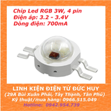 Chip Led RGB 3W, 4 pin