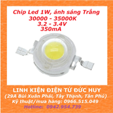 Chip Led 1W, sáng Trắng, 3.2-3.4V