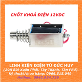 CHỐT KHOÁ ĐIỆN, NAM CHÂM ĐIỆN DC KÉO ĐẨY, ĐIỆN ÁP 12V