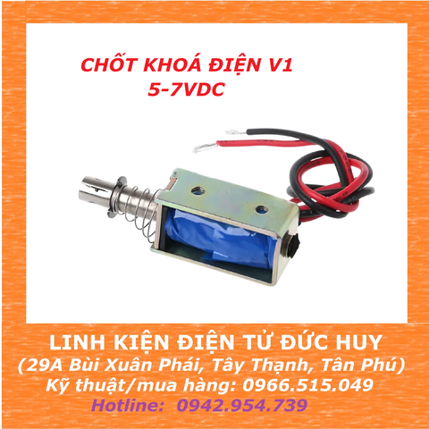SM0837 CHỐT KHOÁ ĐIỆN LỚN V1, NAM CHÂM ĐIỆN DC KÉO ĐẨY, ĐIỆN ÁP 5~12VDC