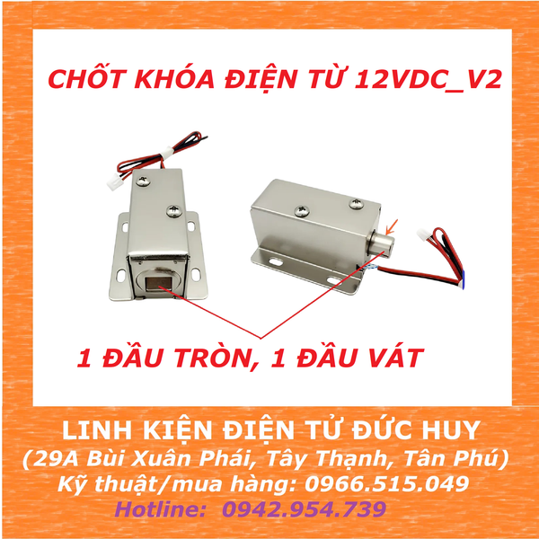 CHỐT KHÓA ĐIỆN TỪ, NAM CHÂM ĐIỆN 1054S-1 - 12VDC_V2