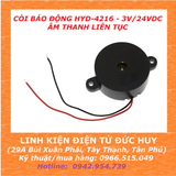 CÒI BÁO ĐỘNG HYD-4216, ĐIỆN ÁP 3V-24VDC,  ÂM THANH LIÊN TỤC