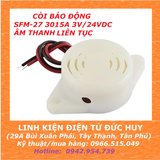 CÒI BÁO ĐỘNG SFM-27 3015A, ĐIỆN ÁP 3V-24VDC,  ÂM THANH LIÊN TỤC