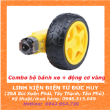 Combo bánh xe và động cơ vàng (bánh răng nhựa), tốc độ 120rpm (1:48)
