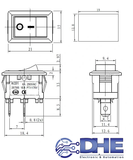 KCD1-101-2P contact ON/OFF - 21*15mm