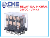 Relay kiếng, relay trung gian 14 chân, 24v 10A, LY4N