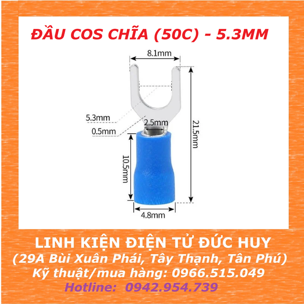 BỊCH ĐẦU COS CHĨA (50C) - 5.3MM