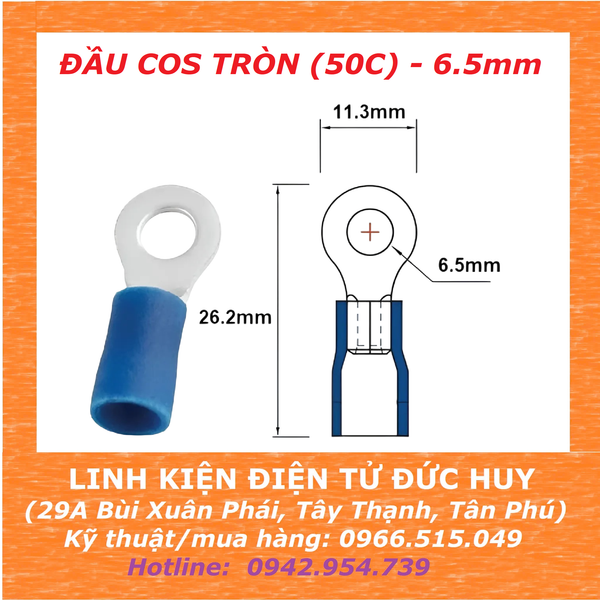 ĐẦU COS TRÒN (50C) - 6.5mm