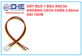DÂY BUS 1 ĐẦU XH2.54 KHOẢNG CÁCH 2 CHÂN 2.54mm DÀI 15CM