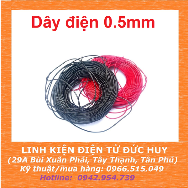 Dây điện 0.5mm (1 mét)