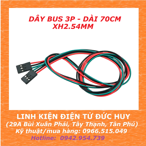 DÂY BUS 3P, DÀI 70CM, XH2.54MM