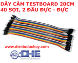 Dây cắm testboard 2 đầu đực - đực, dài 20CM, 40 sợi