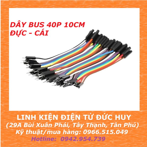 DÂY CẮM TESTBOARD 2 ĐẦU ĐỰC - CÁI, 10CM, 40 SỢI