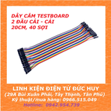 Dây cắm testboard, 2 đầu cái - cái, dài 20CM, 40 sợi