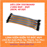 Dây cắm testboard 2 đầu đực - đực, dài 20CM, 40 sợi