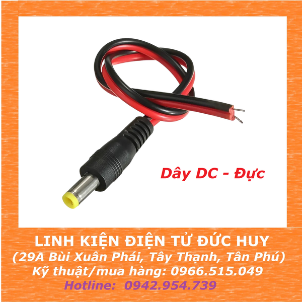 Dây cắm DC 5.5x2.1 - Jack đực