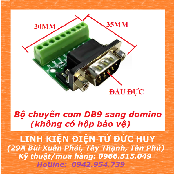 ĐẦU CHUYỂN CỔNG COM DB9 SANG DOMINO