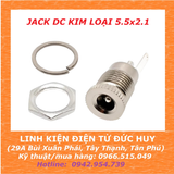 Jack đầu kim loại cắm nguồn DC cái 5A (5.5x2.1)