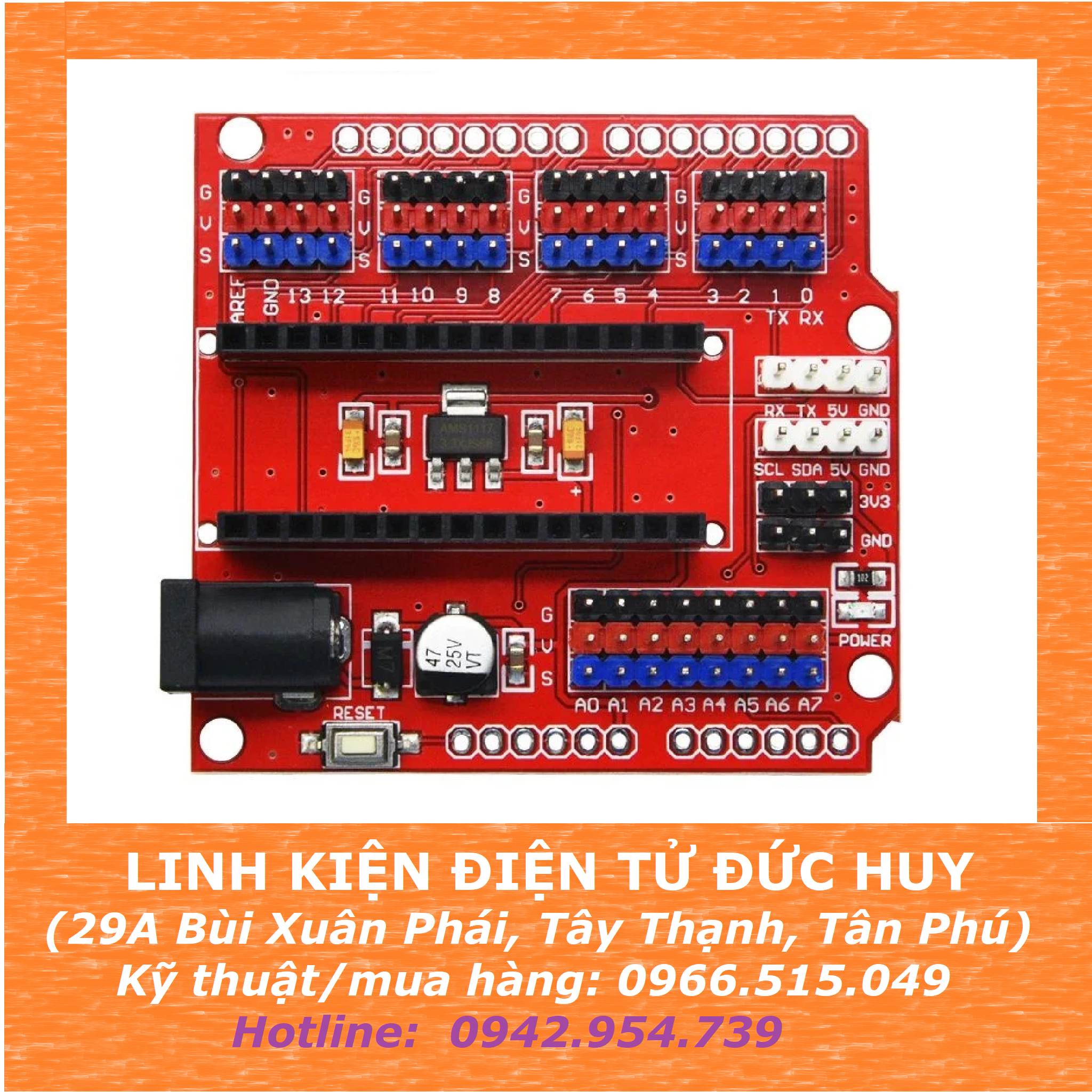 ĐẾ RA CHÂN CHO ARDUINO NANO V3.0 (PHIÊN BẢN ĐẦY ĐỦ) – LINH KIỆN ĐIỆN TỬ ...