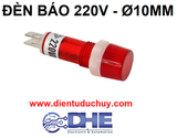 ĐÈN BÁO NGUỒN ĐIỆN, ĐÈN BÁO PHASE 220VAC ,10MM