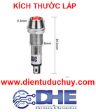 ĐÈN BÁO NGUỒN, ĐÈN BÁO PHA XD8 8MM 24VDC
