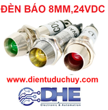 ĐÈN BÁO NGUỒN, ĐÈN BÁO PHA XD8 8MM 24VDC