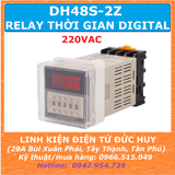 DH48S 2Z 220VAC/DC TIMER TẠO TRỄ RELAY THỜI GIAN, HẸN GIỜ KỸ THUẬT SỐ (KÈM ĐẾ)
