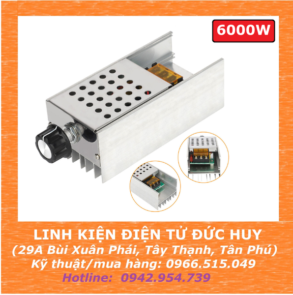 DIMMER AC 6000W, ĐIỀU CHỈNH ĐƯỢC 0 ~ 220VAC