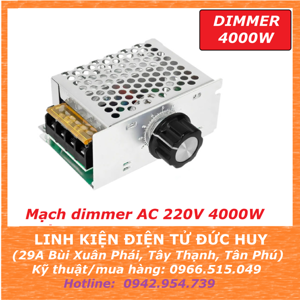 MẠCH CÔNG SUẤT ĐIỀU CHỈNH ĐIỆN ÁP AC DIMMER AC 4000W