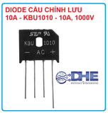 DIODE CẦU CHỈNH LƯU 10A KBU1010 10A, 1000V, DIP 4