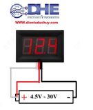 VOLT KẾ 3 DÂY MÀU ĐỎ / XANH DƯƠNG DẢI ĐO 0 -100VDC