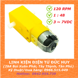 Động cơ giảm tốc DC vàng, 1/48 (120 vòng/phút)