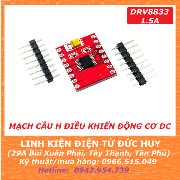 DRV8833 MẠCH CẦU H ĐIỀU KHIỂN ĐỘNG CƠ DC