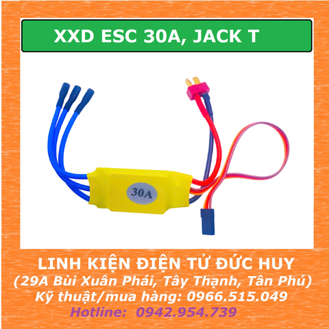 XXD ESC 30A JACK T, MẠCH ĐIỀU TỐC ĐỘNG CƠ KHÔNG CHỔI THAN ( BỘ ĐẦY ĐỦ CHÂN KẾT NỐI )