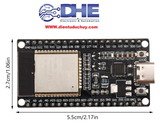 GOUUU ESP32 38P WIFI 2.4GHZ, BLUETOOTH, CP2102 TYPE C USB