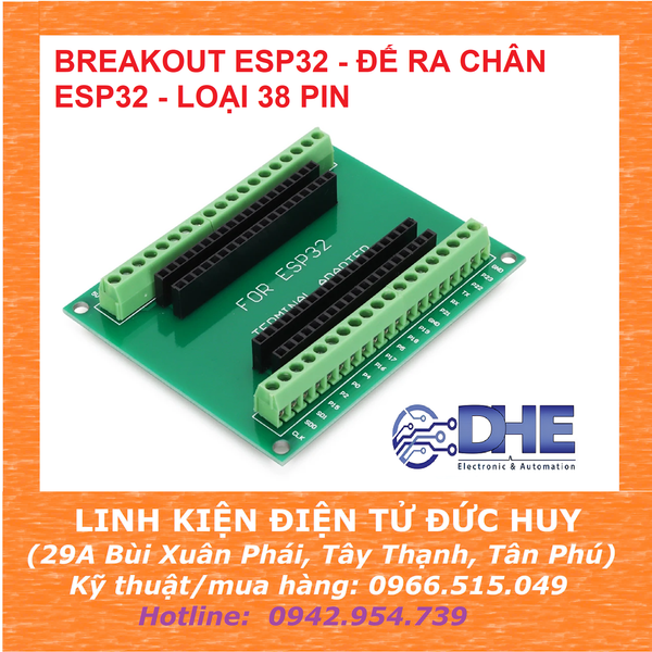 BREAKOUT ESP32 (ĐẾ RA CHÂN ESP32) - LOẠI 38 PIN