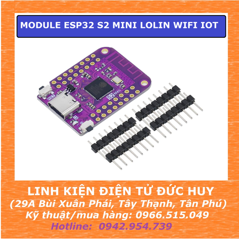 MODULE ESP32 S2 MINI LOLIN, ESP32 S2FN4R2 WIFI IOT MICROPYTHON