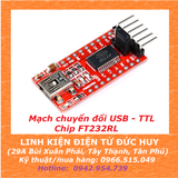 MODULE CHUYỂN ĐỔI UART - TTL FTDI SỬ DỤNG CHIP FT232RL - 3.3V HOẶC 5V