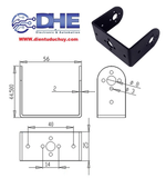 GÁ SERVO MG996R CHỮ U 56x45mm HỢP KIM NHÔM