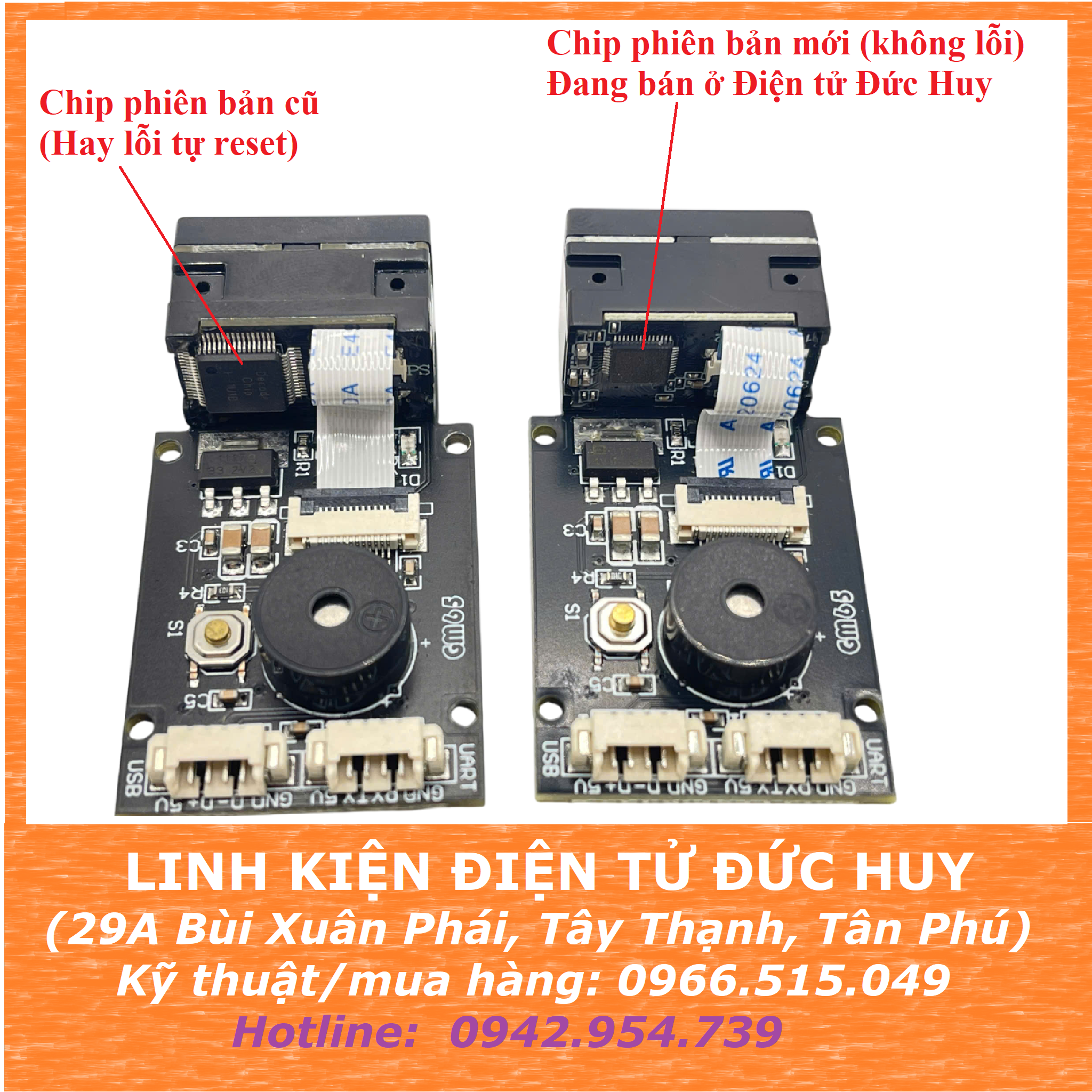 Module Gm65 GM65 module barcode reader quét mã vạch QR (nhận dạng được mã 1D và 2 ...