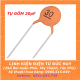 Tụ pi, tụ gốm 30pF (1 gói 10c)