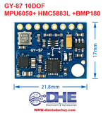 GY87 IMU 10DOF MPU6050 + HMC5883L (QMC5883L) + BMP180