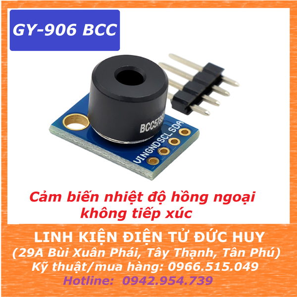 CẢM BIẾN NHIỆT ĐỘ HỒNG NGOẠI KHÔNG TIẾP XÚC GY906 BCC MLX90614ESF BCC