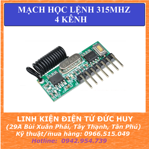 MẠCH HỌC LỆNH RF 4 KÊNH 315MHZ R04B
