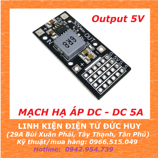 MẠCH HẠ ÁP DC DC MP2482 SY8205 5A (HẠ ÁP/ GIẢM ÁP/ỔN ÁP 5V - 5A)