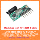 Mạch học lệnh 4 kênh RF 433MHZ R04B