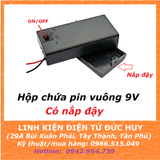 ĐẾ PIN 9V CÓ NẮP ĐẬY, CONTACT ON/OFF